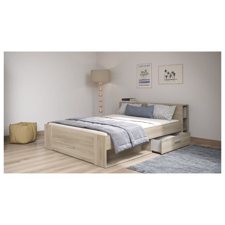 Demeyere - Lit adulte 160 x 200 cm - Chene Kronberg - Oxygene Demeyere - Lit adulte 160 x 200 cm - Chene Kronberg - Oxygene
