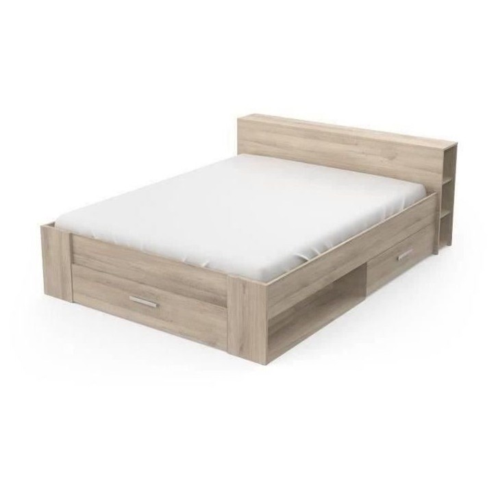 Demeyere - Lit adulte 160 x 200 cm - Chene Kronberg - Oxygene Demeyere - Lit adulte 160 x 200 cm - Chene Kronberg - Oxygene
