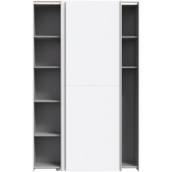 Armoire 2 portes coulissantes multifonction - Blanc mat - L120 x P41,6