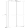 Armoire 2 portes coulissantes multifonction - Blanc mat - L120 x P41,6