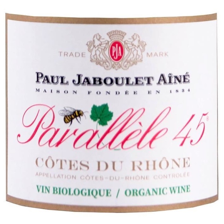 Maison Paul Jaboulet Ainé Parallele 45 Côtes du Rhône - Vin rouge de la Vallée du Rhône - Bio 2023
