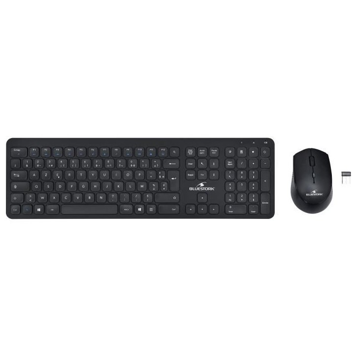 Pack Clavier Souris - BLUESTORK - PACK EASY SLIM - Sans Fil - Noir Pack Clavier Souris - BLUESTORK - PACK EASY SLIM - Sans Fil - Noir