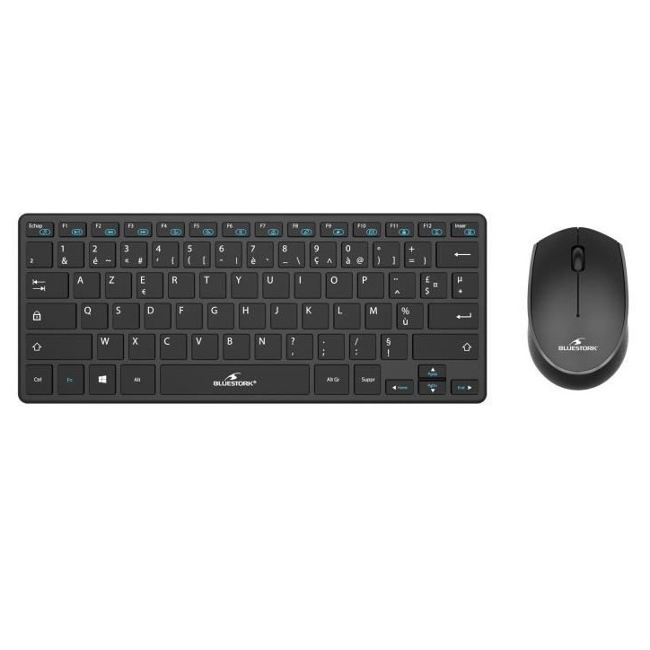 Pack Clavier Souris - BLUESTORK - PACK MINI - Sans Fil - Compact - Noir Pack Clavier Souris - BLUESTORK - PACK MINI - Sans Fil - Compact - Noir