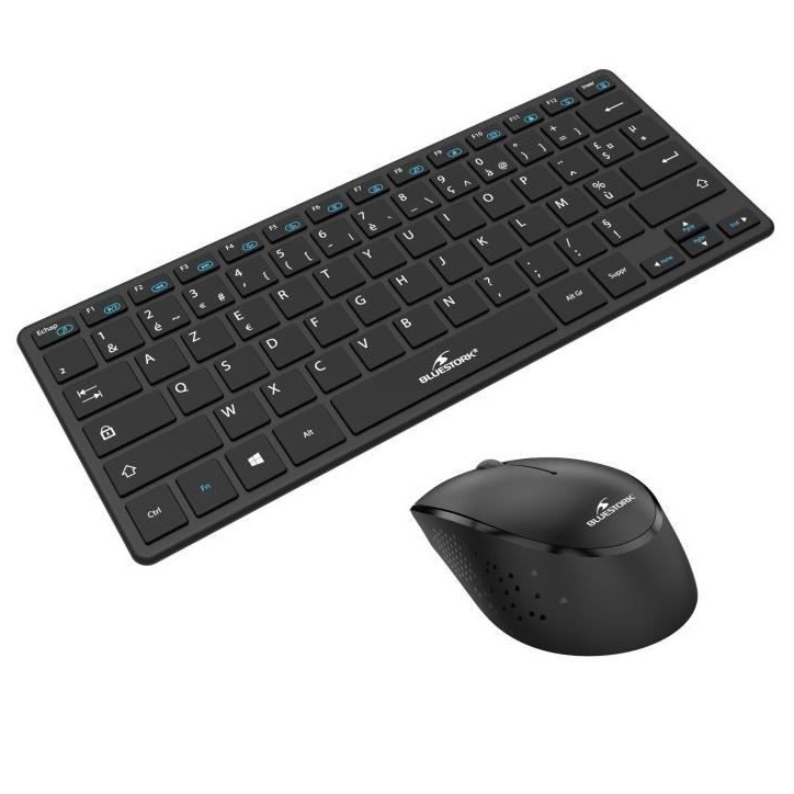 Pack Clavier Souris - BLUESTORK - PACK MINI - Sans Fil - Compact - Noir Pack Clavier Souris - BLUESTORK - PACK MINI - Sans Fil - Compact - Noir