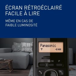 Téléphone Sans Fil Panasonic KX-TG1611FRH – DECT avec Répondeur e