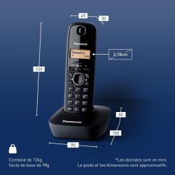 Téléphone Sans Fil Panasonic KX-TG1611FRH – DECT avec Répondeur e