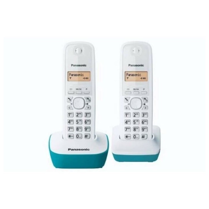 Panasonic KX-TG1612FRC | Téléphone Duo sans fil DECT sans répondeur, Bleu Panasonic KX-TG1612FRC | Téléphone Duo sans fil DECT sans répondeur, Bleu
