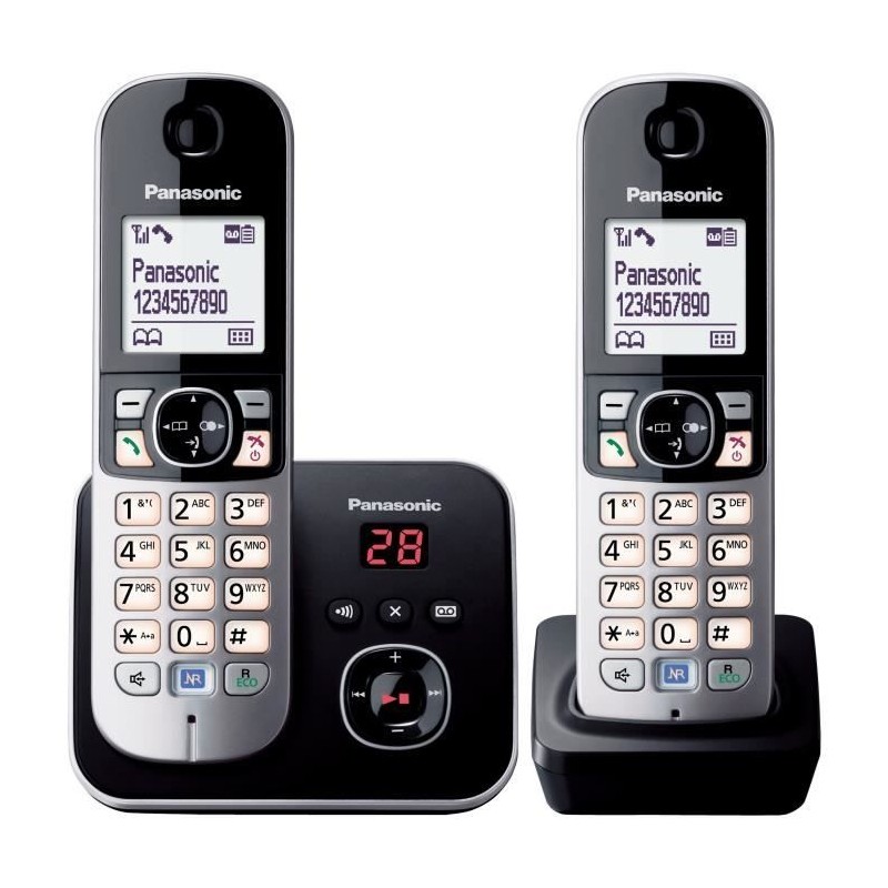 Téléphone sans fil duo PANASONIC KXTG6822 avec réduction de bruit e Téléphone sans fil duo PANASONIC KXTG6822 avec réduction de bruit e