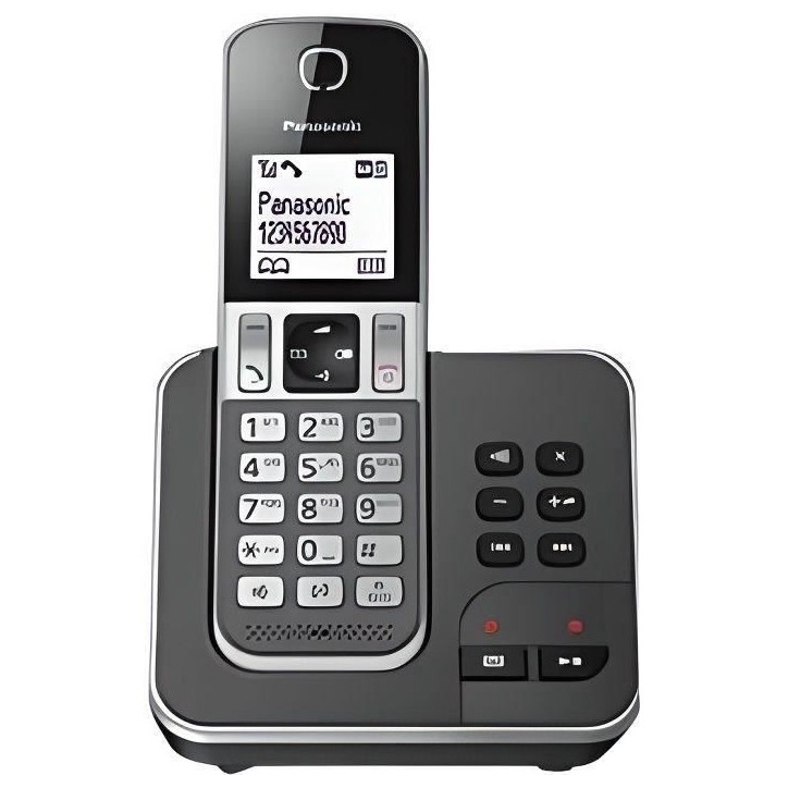 Panasonic KX-TGD320FRG Téléphone sans Fil Répondeur, Base et Combiné, Mains Libres, Identification de l'Appelant Panasonic KX-TGD320FRG Téléphone sans Fil Répondeur, Base et Combiné, Mains Libres, Identification de l'Appelant