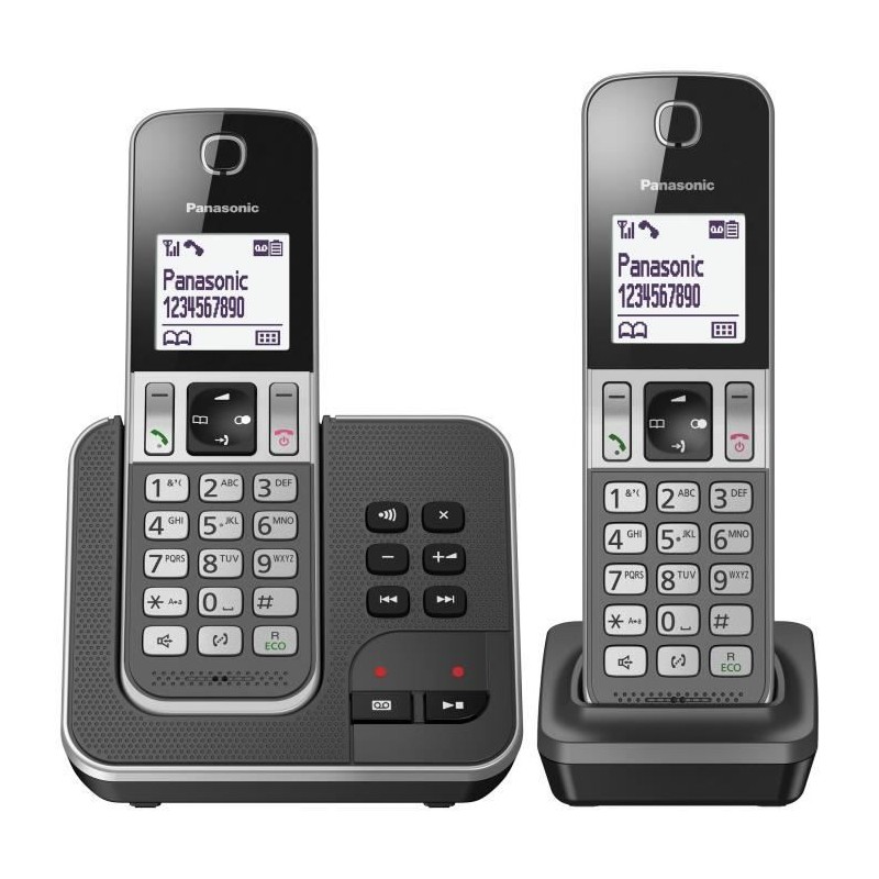 Panasonic KX-TGD322FRG Téléphone sans Fil Répondeur Numérique, Bas Panasonic KX-TGD322FRG Téléphone sans Fil Répondeur Numérique, Bas