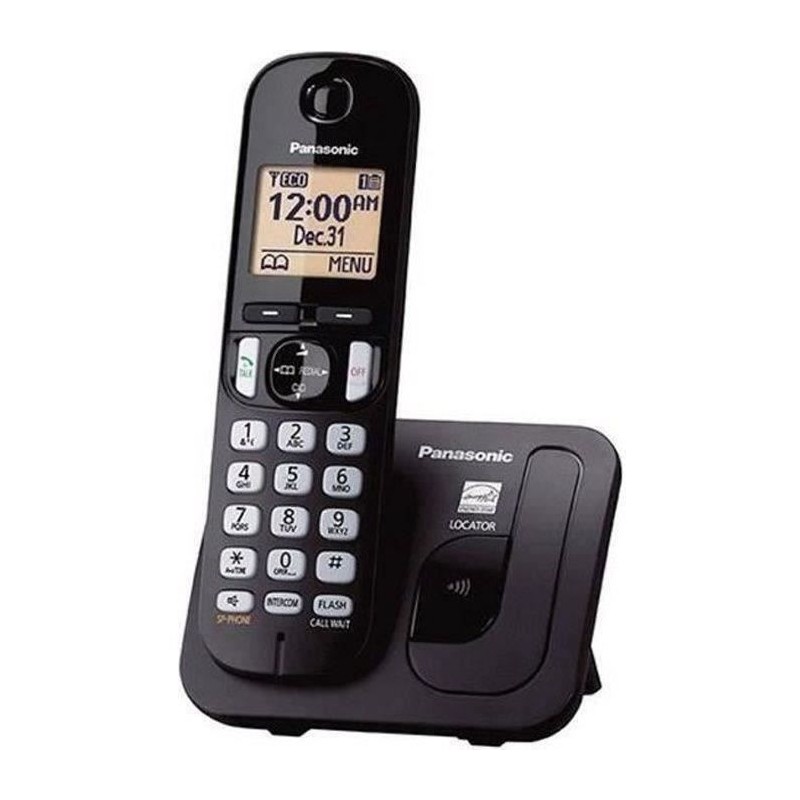 PANASONIC KX-TGC210 Téléphone Fixe sans Fil Solo Noir PANASONIC KX-TGC210 Téléphone Fixe sans Fil Solo Noir