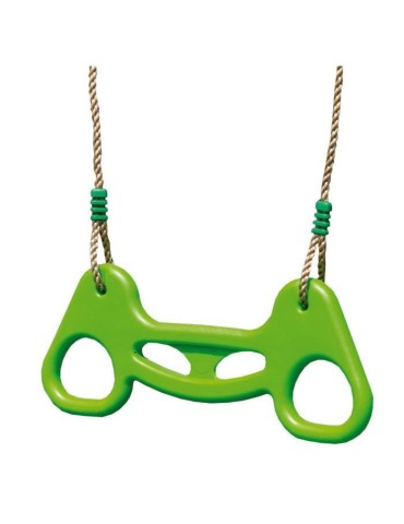 Trapeze anneaux - TRIGANO - Réglable - Plastique soufflé Colori Vert - Pour portique 1,90 a 2,50m