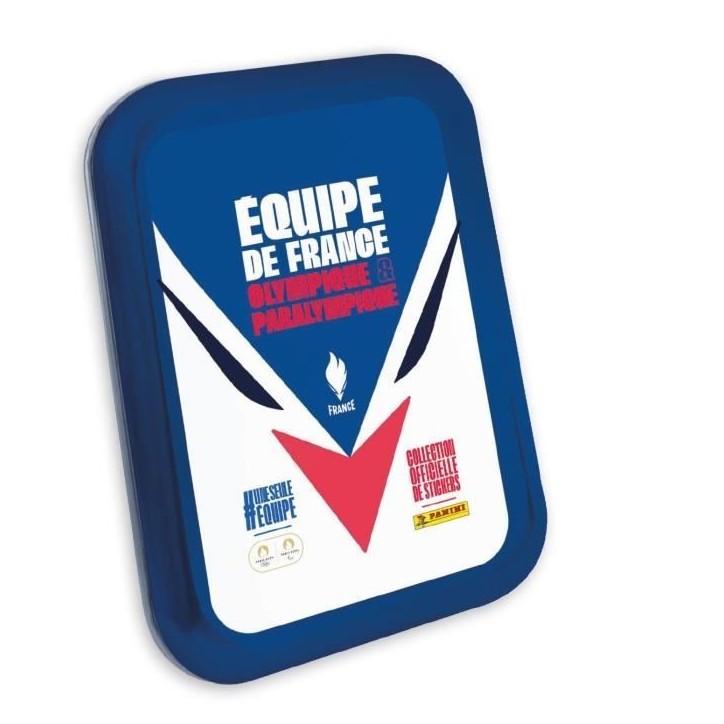 Boîte métal avec 10 pochettes + 2 cartes édition limitée - PANINI - JO 2024 Equipe de France Boîte métal avec 10 pochettes + 2 cartes édition limitée - PANINI - JO 2024 Equipe de France