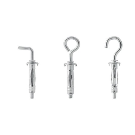 Chevilles a expansion métal pour cloison plâtre - RAPID - Ø8 - 3-13mm - Lot de 12 vis crochet mural - Charge max 25 kg - 5001