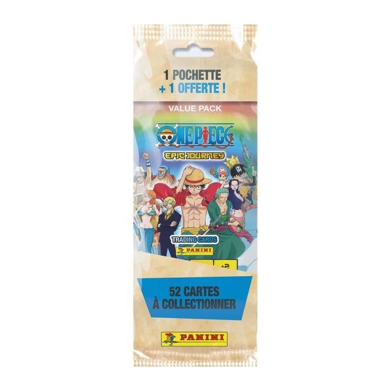 Fat pack 1 poch achetée + 1 offerte - PANINI - One Piece - 52 cartes Fat pack 1 poch achetée + 1 offerte - PANINI - One Piece - 52 cartes