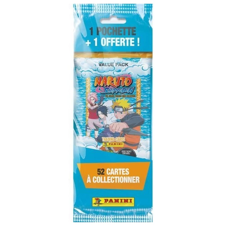 Fat pack 1 poch achetée + 1 offerte - PANINI - Naruto - 52 cartes Fat pack 1 poch achetée + 1 offerte - PANINI - Naruto - 52 cartes