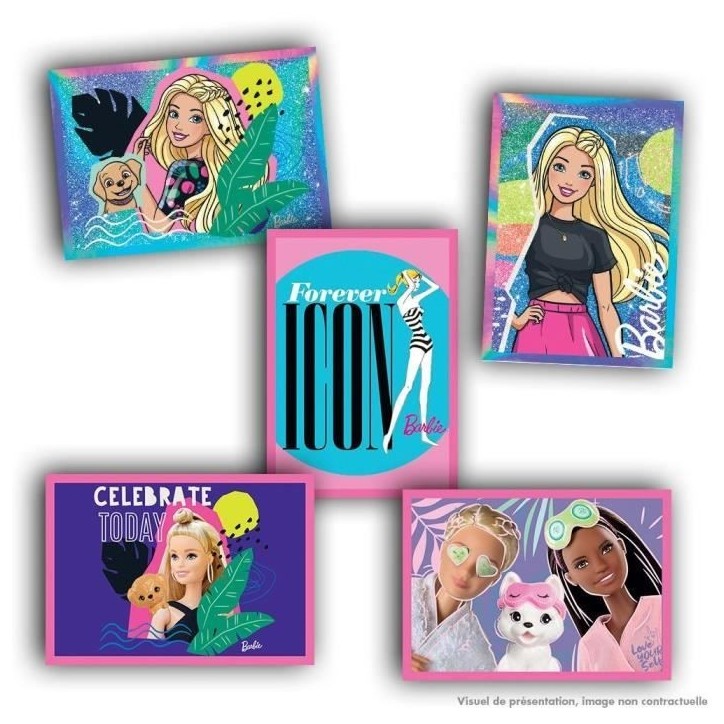 Album - PANINI - Barbie 65e Anniversaire - 192 stickers - Effets spéciaux inclus Album - PANINI - Barbie 65e Anniversaire - 192 stickers - Effets spéciaux inclus
