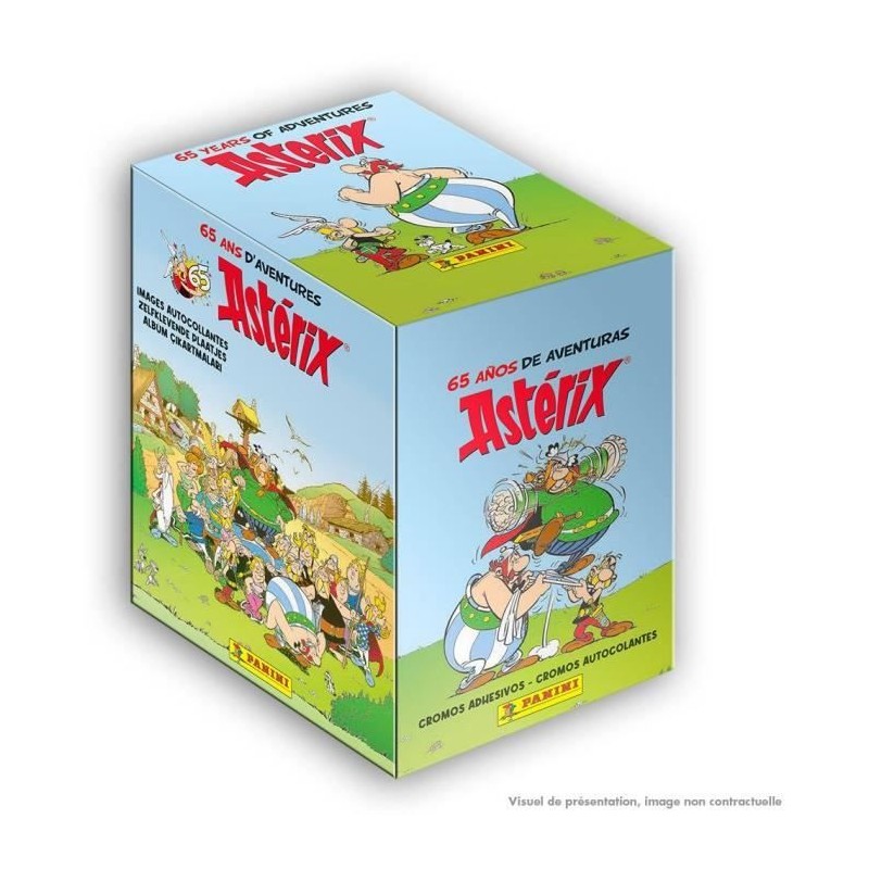 Boîte de 36 pochettes - PANINI - Astérix (65eme anniversaire) - 180 Boîte de 36 pochettes - PANINI - Astérix (65eme anniversaire) - 180