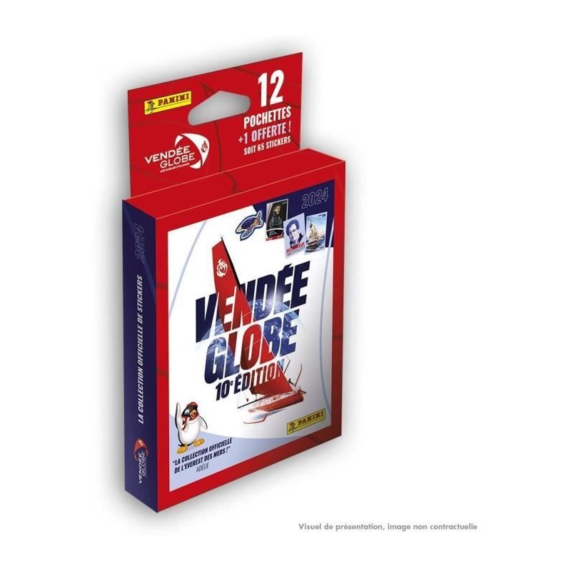 PANINI Vendée Globe Stickers et album, Blister 12 pochettes + 1 offer