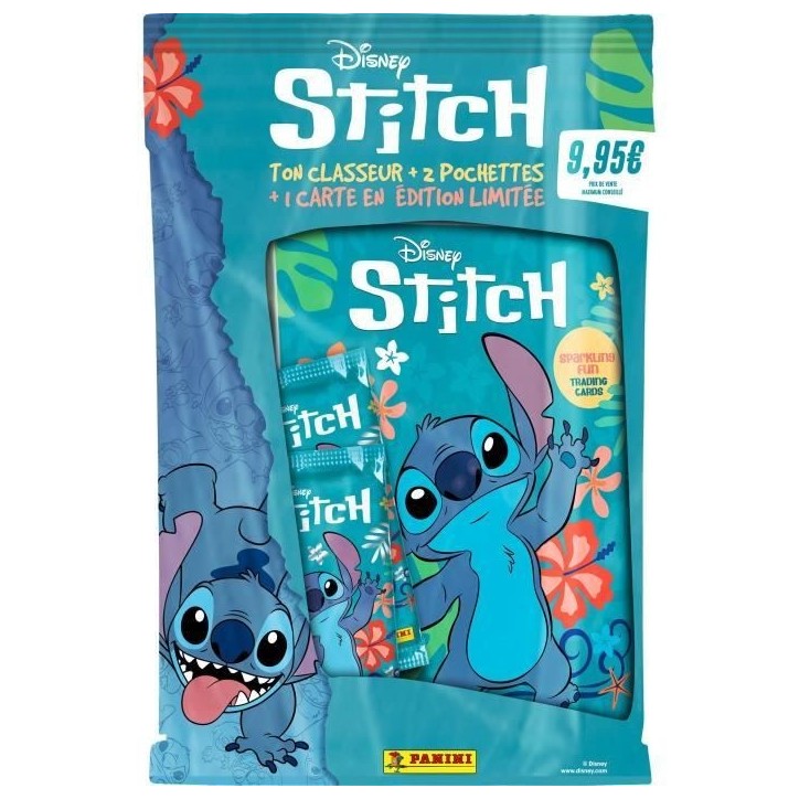 Pack démarrage de collection - PANINI - STITCH TC - 1 classeur + 2 pochettes - 12 cartes + 1 carte EL