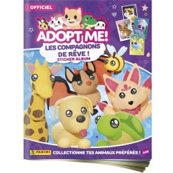 Pack de démarrage - PANINI - Adopt Me! Roblox - Album + 2 pochettes - 1 carte édition limitée - 10 stickers