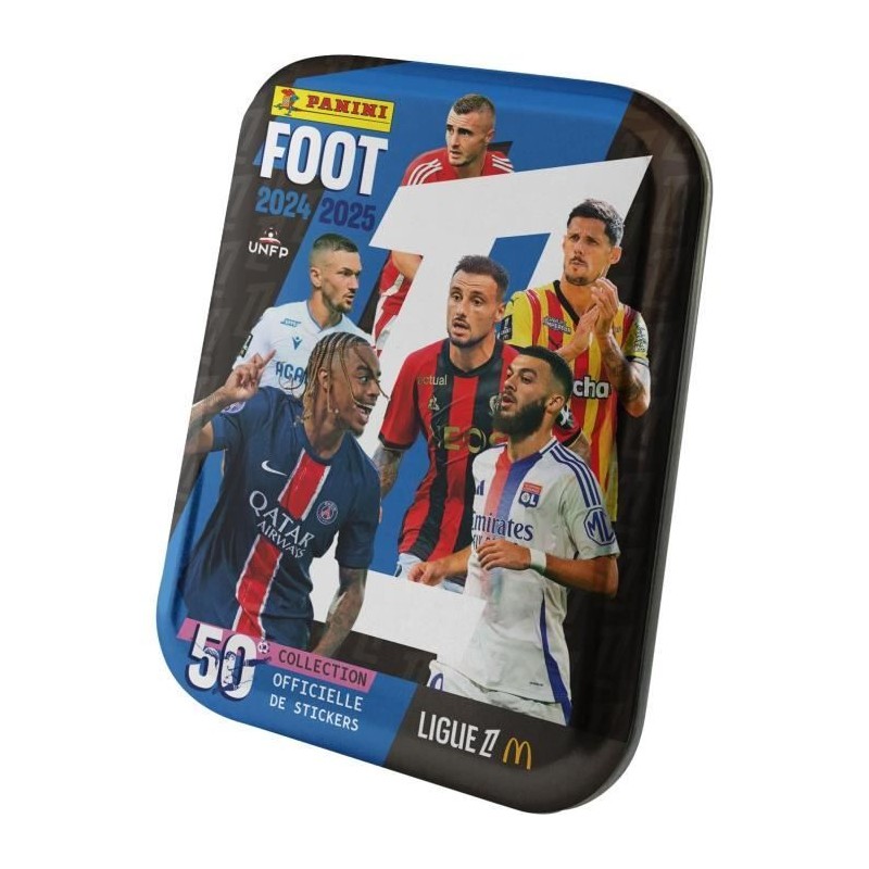 Boîte métal - PANINI - Foot Ligue 1 2024-2025 - McDonald's - 12 poch Boîte métal - PANINI - Foot Ligue 1 2024-2025 - McDonald's - 12 poch