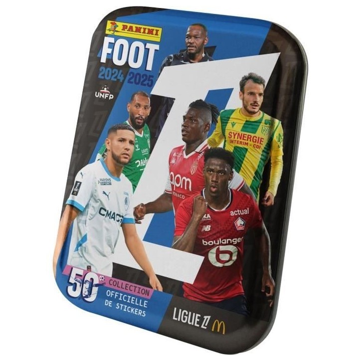 Boîte métal - PANINI - Foot Ligue 1 2024-2025 - McDonald's - 12 pochettes - 84 stickers Boîte métal - PANINI - Foot Ligue 1 2024-2025 - McDonald's - 12 pochettes - 84 stickers