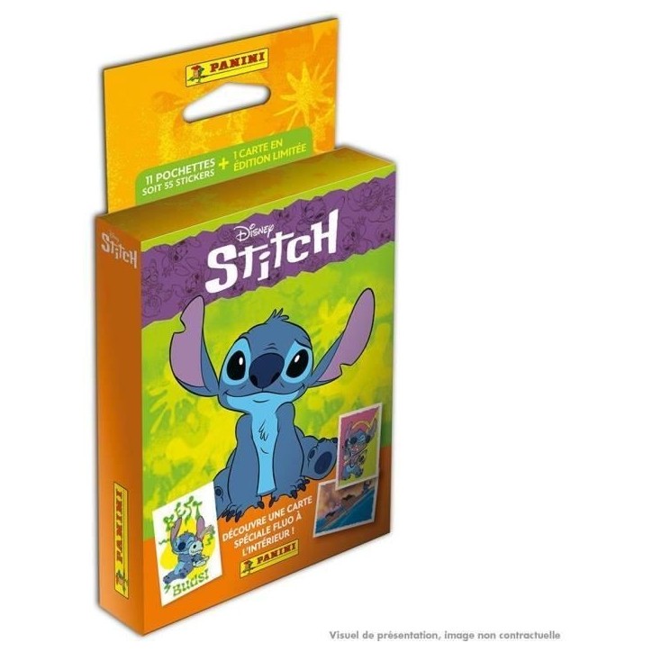 Blister - PANINI - Stitch - 11 pochettes - 55 stickers Blister - PANINI - Stitch - 11 pochettes - 55 stickers