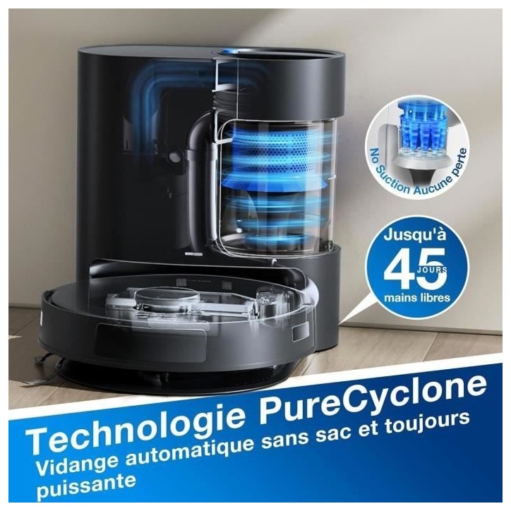 ECOVACS Aspirateur Robot DEEBOT N20 Pro Plus, Robot Aspirateur Laveur 8000Pa avec vidange Automatique poussire, Batterie 300 Min ECOVACS Aspirateur Robot DEEBOT N20 Pro Plus, Robot Aspirateur Laveur 8000Pa avec vidange Automatique poussire, Batterie 300 Min