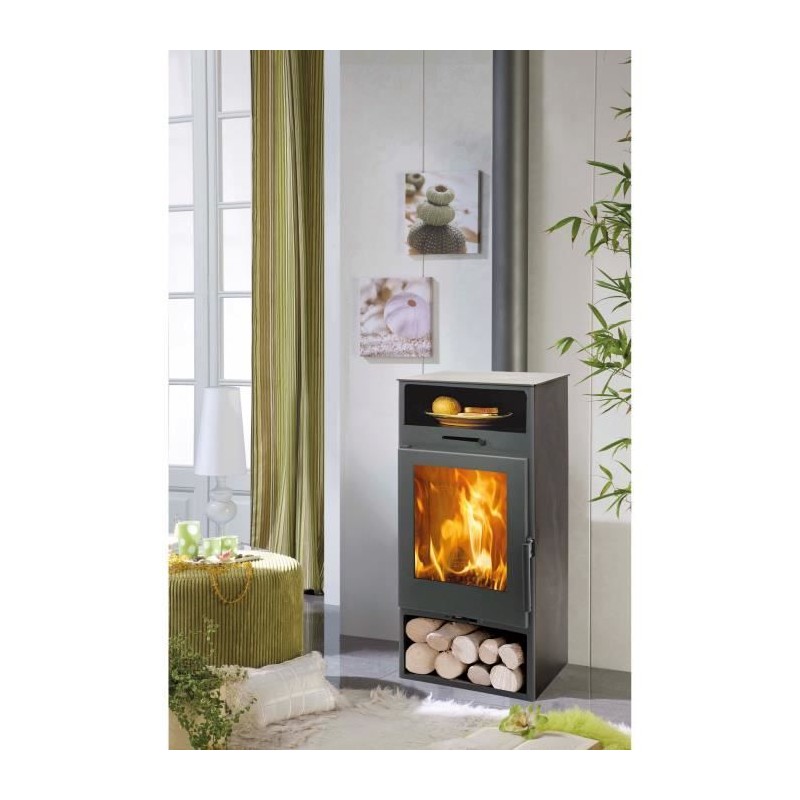 Poele a bois - PANADERO - Nijar Ecodesign - 6,3 kw - Bûches 40 cm Poele a bois - PANADERO - Nijar Ecodesign - 6,3 kw - Bûches 40 cm