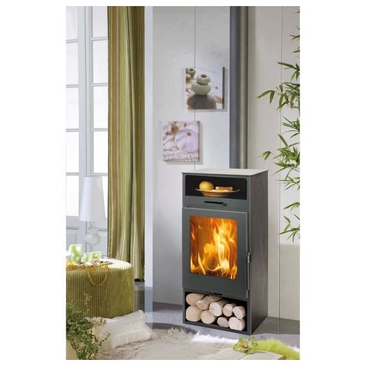 Poele a bois - PANADERO - Nijar Ecodesign - 6,3 kw - Bûches 40 cm
