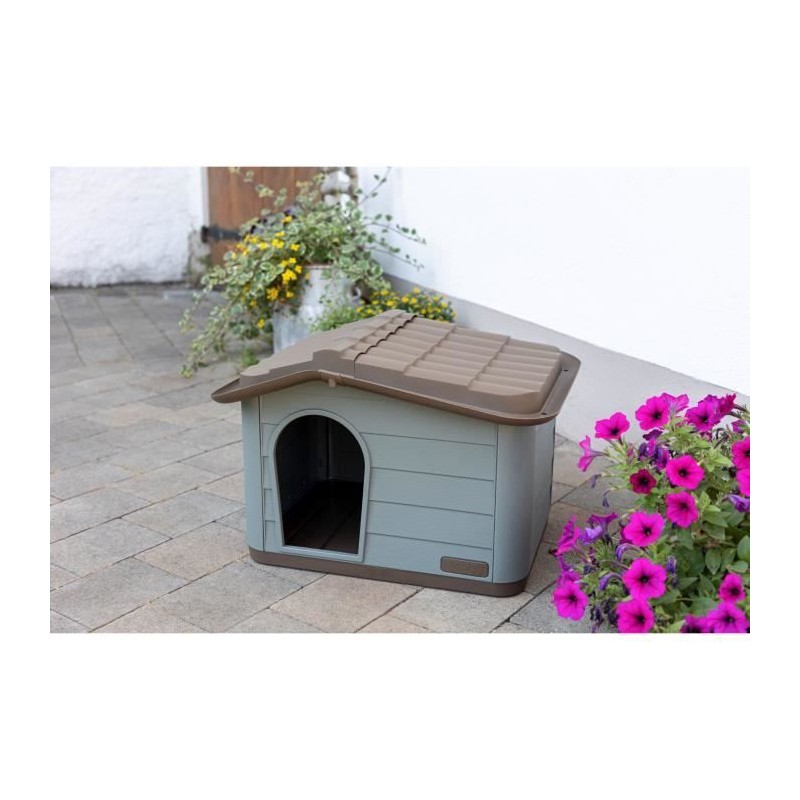 KERBL - Maison extérieure pour chats - 60 x 51 x 41 cm - Gris et