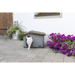 KERBL - Maison extérieure pour chats - 60 x 51 x 41 cm - Gris et