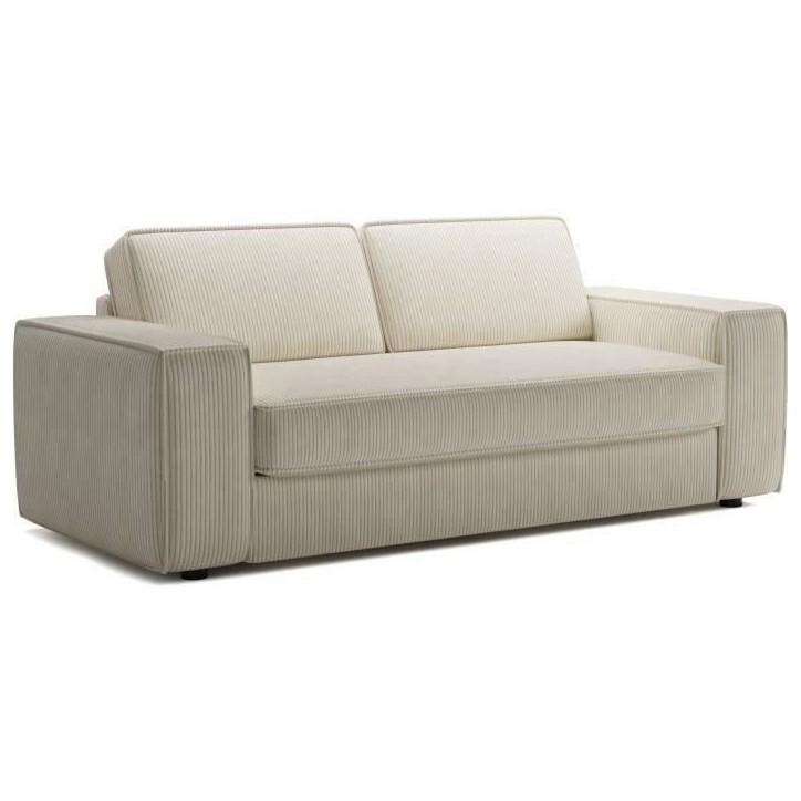 Canapé convertible express en velours côtelé - matelas 14cm - PAOLA - 210 x 100 x 87 cm Canapé convertible express en velours côtelé - matelas 14cm - PAOLA - 210 x 100 x 87 cm