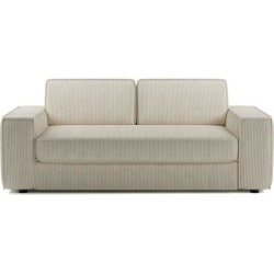 Canapé convertible express en velours côtelé - matelas 14cm - PAOLA