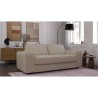 Canapé convertible express en velours côtelé - matelas 14cm - PAOLA