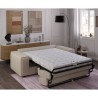 Canapé convertible express en velours côtelé - matelas 14cm - PAOLA