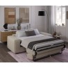 Canapé convertible express en velours côtelé - matelas 14cm - PAOLA