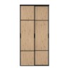 Portes de placard - Coulissantes - PARISOT - Chene et noir - L.120 x H