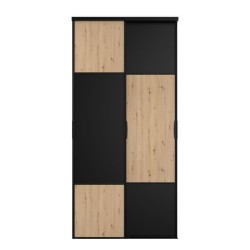 Portes de placard - Coulissantes - PARISOT - Chene et noir - L.120 x H