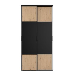Portes de placard - Coulissantes - PARISOT - Chene et noir - L.120 x H