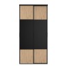 Portes de placard - Coulissantes - PARISOT - Chene et noir - L.120 x H