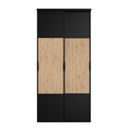 Portes de placard - Coulissantes - PARISOT - Chene et noir - L.120 x H