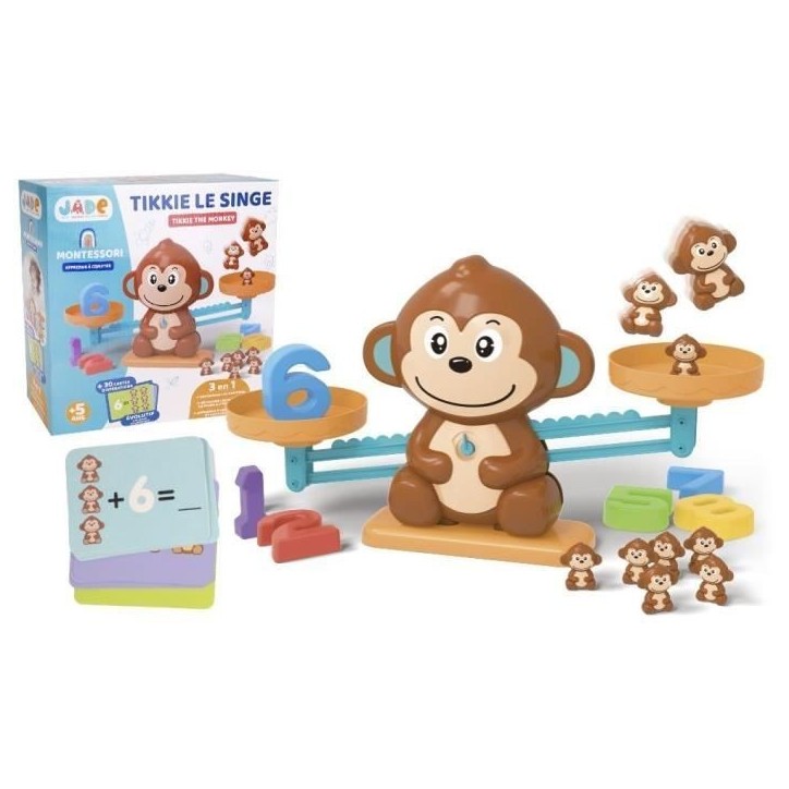 Balance de Mathématique Singe, Jeu Éducatif Ludique pour Apprendre a Compter En S'amusant, Enfant Cadeau Jouet Créatif Balance de Mathématique Singe, Jeu Éducatif Ludique pour Apprendre a Compter En S'amusant, Enfant Cadeau Jouet Créatif