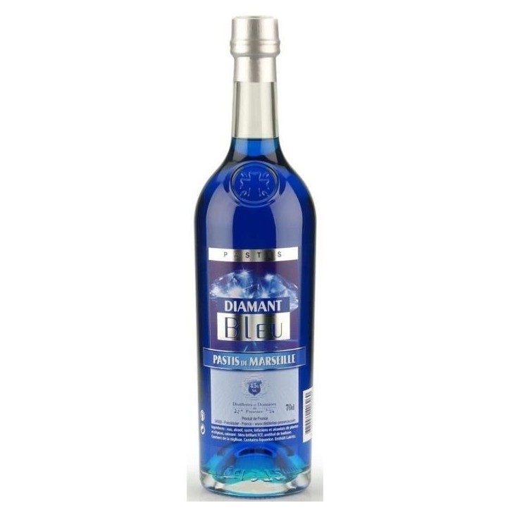 Diamant Bleu Pastis de Marseille - Apéritif anisé - 45,0% Vol. - 50 cl