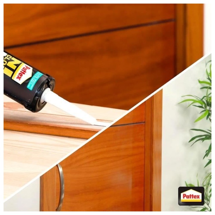 PATTEX Ni clou ni vis Fix Idéal Bois- Lot de 2 cartouches 380g + 1 gratuite PATTEX Ni clou ni vis Fix Idéal Bois- Lot de 2 cartouches 380g + 1 gratuite