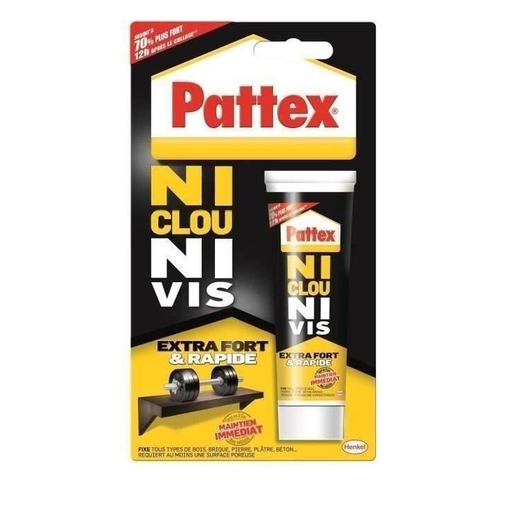 Colle PATTEX Ni clou Ni vis 52g Colle PATTEX Ni clou Ni vis 52g