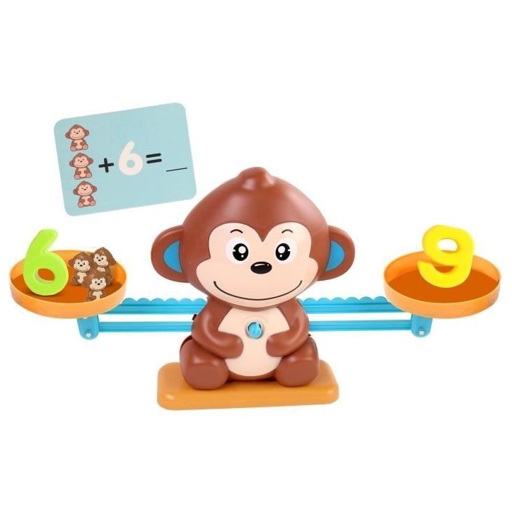Balance de Mathématique Singe, Jeu Éducatif Ludique pour Apprendre a Compter En S'amusant, Enfant Cadeau Jouet Créatif Balance de Mathématique Singe, Jeu Éducatif Ludique pour Apprendre a Compter En S'amusant, Enfant Cadeau Jouet Créatif