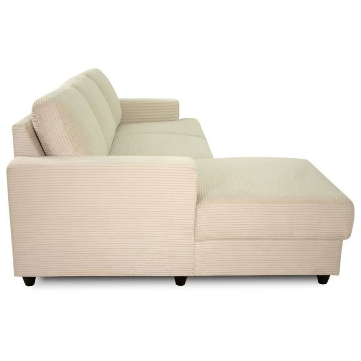 Canapé d'angle gauche 4 places - PAUL in cord - Tissu Beige - 216 x 141 x 79 cm - Fabriqué en Ukraine Canapé d'angle gauche 4 places - PAUL in cord - Tissu Beige - 216 x 141 x 79 cm - Fabriqué en Ukraine