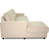 Canapé d'angle gauche 4 places - PAUL in cord - Tissu Beige - 216 x 1